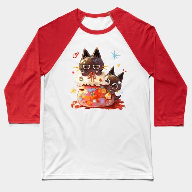 Christmas Surprise Baseball T-Shirt by happyyu